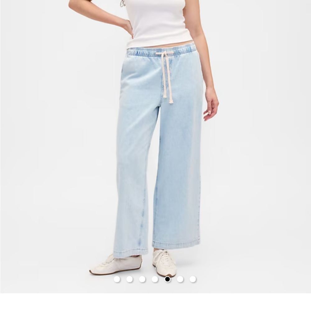 GAP High Rise Pull-On Wide-Leg Jeans